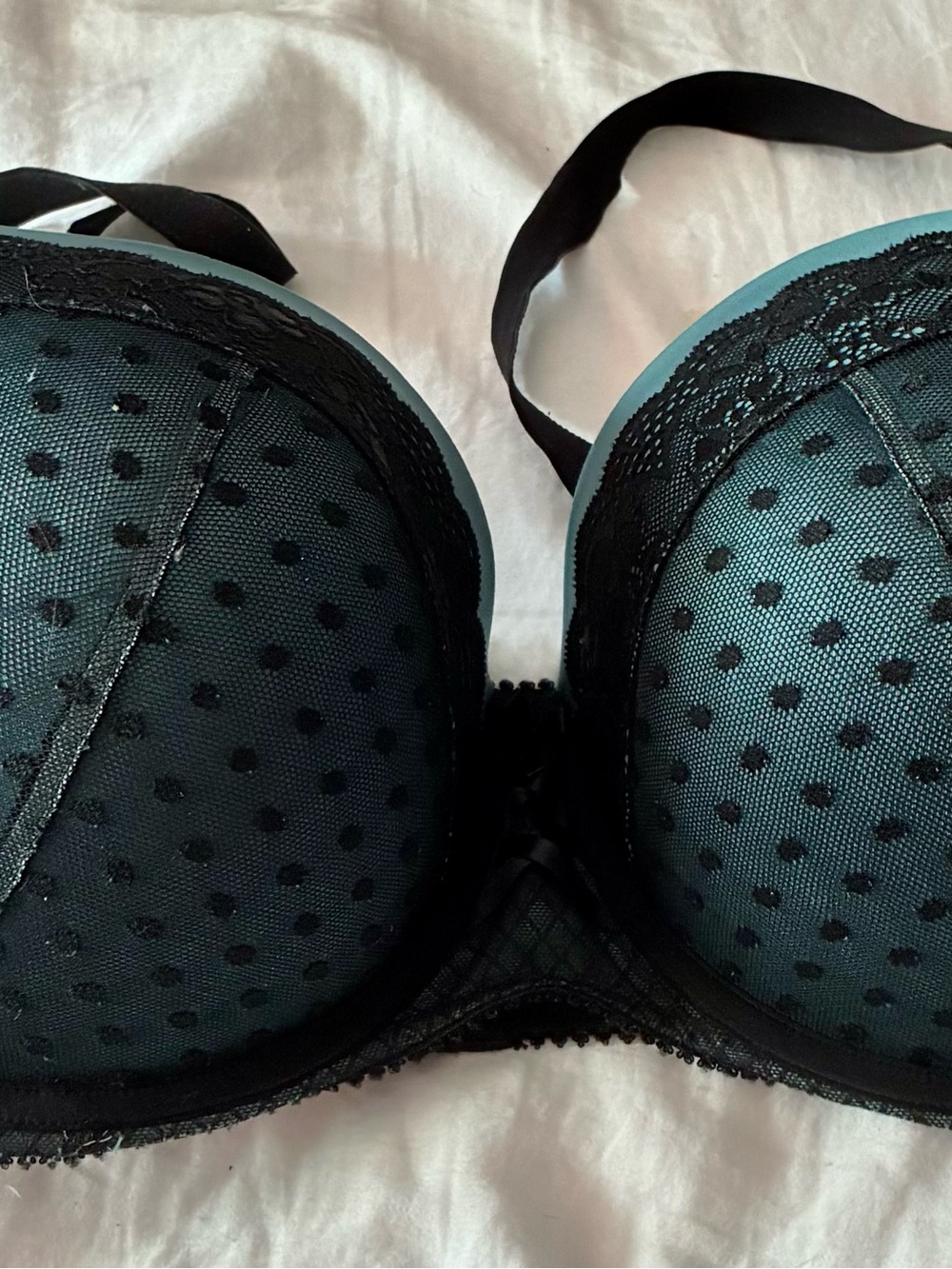 torrid Black Polka Dot Lace Padded Bra